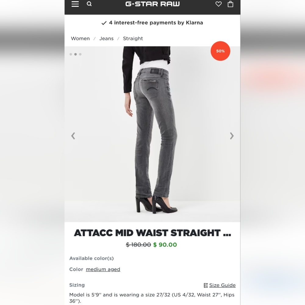 G-Star raw attacc 27/34 G-Star 3301 straight 28-34 2 pairs